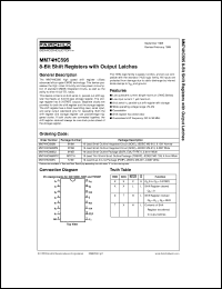 MM74HC595MTC datasheet:  8-Bit Shift Registers with Output Latches MM74HC595MTC