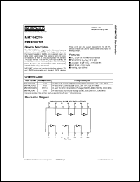 MM74HCT04MX datasheet:  Hex Inverter MM74HCT04MX