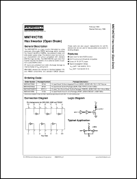 MM74HCT05M datasheet:  Hex Inverter (Open Drain) MM74HCT05M