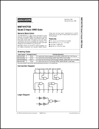 MM74HCT08SJ datasheet:  Quad 2-Input AND Gate MM74HCT08SJ