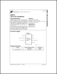 LM6511IM datasheet: 180 ns 3V Comparator LM6511IM