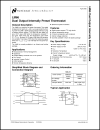 LM66CIM-RLSKB datasheet: Dual Output Internally Preset Thermostat LM66CIM-RLSKB
