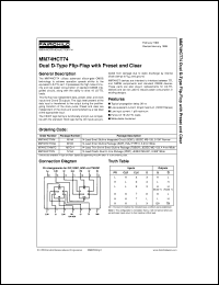 MM74HCT74MX datasheet:  Dual D Flip-Flop with Preset and Clear MM74HCT74MX