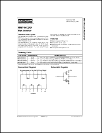 MM74HCU04MTC datasheet:  Hex Inverter MM74HCU04MTC