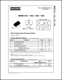 MMBD1403 datasheet:  High Voltage General Purpose Diode MMBD1403