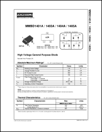 MMBD1404A datasheet:  High Voltage General Purpose Diode MMBD1404A