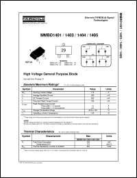 MMBD1405 datasheet:  High Voltage General Purpose Diode MMBD1405