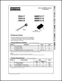 MMBF4117 datasheet:  N-Channel Switch MMBF4117