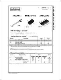 MMBT2369A datasheet:   NPN Switching Transistor MMBT2369A