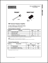 MMBT2907 datasheet:   PNP General Purpose Amplifier MMBT2907