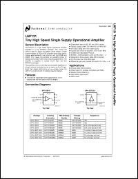 LM7131ACMX datasheet: Tiny High Speed Single Supply Operational Amplifier LM7131ACMX