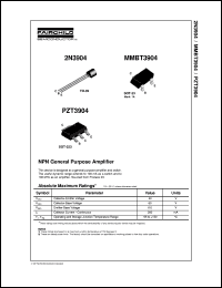 MMBT3904 datasheet:  NPN General Purpose Amplifier MMBT3904