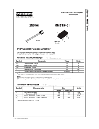 MMBT5401 datasheet:  PNP General Purpose Amplifier MMBT5401