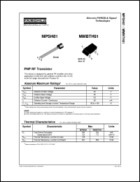 MMBTH81 datasheet:  PNP RF Transistor MMBTH81