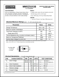 MMSZ5253B datasheet:  SOD123  Zener MMSZ5253B