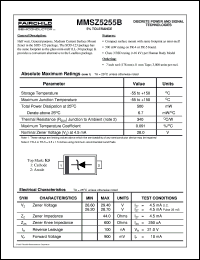 MMSZ5255B datasheet:  SOD123  Zener MMSZ5255B