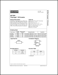 NC7S04P5X datasheet:  TinyLogic HS Inverter NC7S04P5X