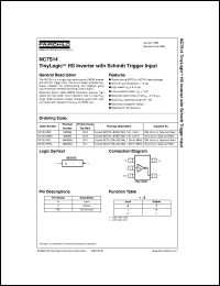 NC7S14P5X datasheet:  TinyLogic HS Inverter with Schmitt Trigger Input NC7S14P5X