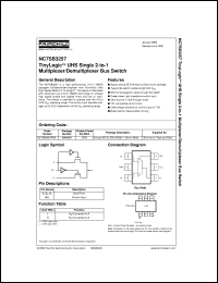 NC7SB3257P6X datasheet:  TinyLogic UHS Single 2-to-1 Multiplexer/Demultiplexer Bus Switch NC7SB3257P6X