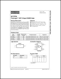 NC7ST00P5 datasheet:  TinyLogic HST 2-Input NAND Gate NC7ST00P5