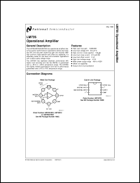 LM725MWC datasheet: Operational Amplifier LM725MWC