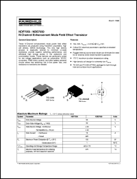 NDP7050 datasheet:  N-Channel Enhancement Mode Field Effect Transistor NDP7050