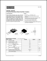 NDP7060 datasheet:  N-Channel Enhancement Mode Field Effect Transistor NDP7060