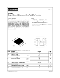 NDS8425 datasheet:  Single N-Channel Enhancement Mode Field Effect Transistor NDS8425