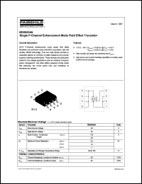 NDS8434A datasheet:  Single P-Channel Enhancement Mode Field Effect Transistor NDS8434A