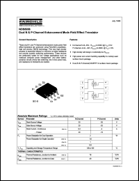 NDS8958 datasheet:  Dual N & P-Channel Enhancement Mode Field Effect Transistor NDS8958