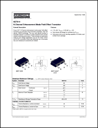 NDT014 datasheet:  N-Channel Enhancement Mode Field Effect Transistor NDT014