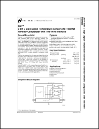 LM77CIM-3 datasheet: 9-Bit + Sign Digital Temperature Sensor and Thermal Window Comparator with Two-Wire Interface LM77CIM-3