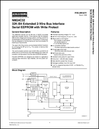NM24C32N datasheet:  32K-Bit Standard 2-Wire Bus Interface Serial EEPROM with Write Protect NM24C32N