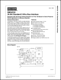 NM34C02M8X datasheet:  2K-Bit with Standard 2-Wire Bus Interface Designed w/Permanent Write-Protection for First 128 Bytes for Serial Detect Application on Memory Modules NM34C02M8X