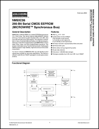 NM93C06EN datasheet:  256-Bit Serial EEPROM (MICROWIRE Bus Interface) NM93C06EN