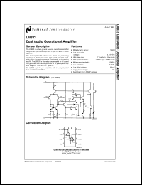 LM833MM datasheet: Dual Audio Operational Amplifier LM833MM