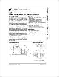 LM9061MX datasheet: Power MOSFET Driver with Lossless Protection [Discontinued] LM9061MX