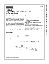 NM95MS16VX datasheet:  Plug and Play Front End Devices for ISA-Bus Systems [Life-time buy] NM95MS16VX