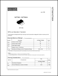 NZT560A datasheet:  NPN Low Saturation Transistor NZT560A