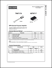 NZT6717 datasheet:   NPN General Purpose Amplifier NZT6717