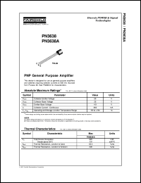 PN3638 datasheet:   PNP General Purpose Amplifier PN3638