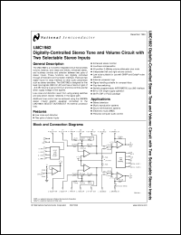 LMC1982CIV datasheet: Digitally-Controlled Stereo Tone and Volume Circuit with Two Selectable Stereo Inputs LMC1982CIV