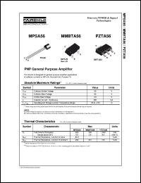 PZTA56 datasheet:  PNP General Purpose Amplifier PZTA56