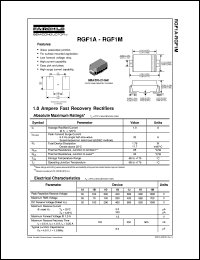 RGF1B datasheet:  1.0 Ampere Fast Recovery Rectifiers RGF1B