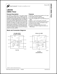 LMC555CBPX datasheet: CMOS Timer LMC555CBPX