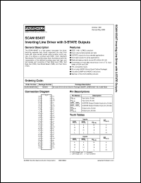 SCAN18540TSSCX datasheet:  Inverting Line Driver with 3-STATE Outputs SCAN18540TSSCX