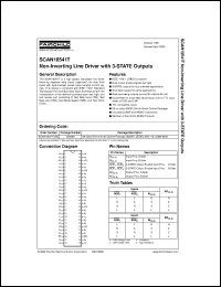 SCAN18541TSSC datasheet:  Non-Inverting Line Driver with 3-STATE Outputs SCAN18541TSSC