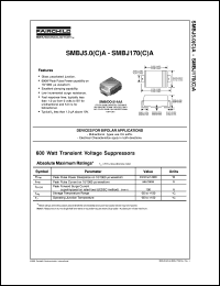 SMBJ5V0CA datasheet:  600 Watt Transient Voltage Suppressors SMBJ5V0CA