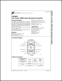 LMC6024IM datasheet: Low Power CMOS Quad Operational Amplifier LMC6024IM