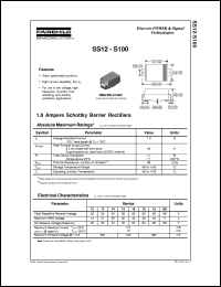 SS12 datasheet:  1.0 Ampere Schottky Barrier Rectifiers SS12